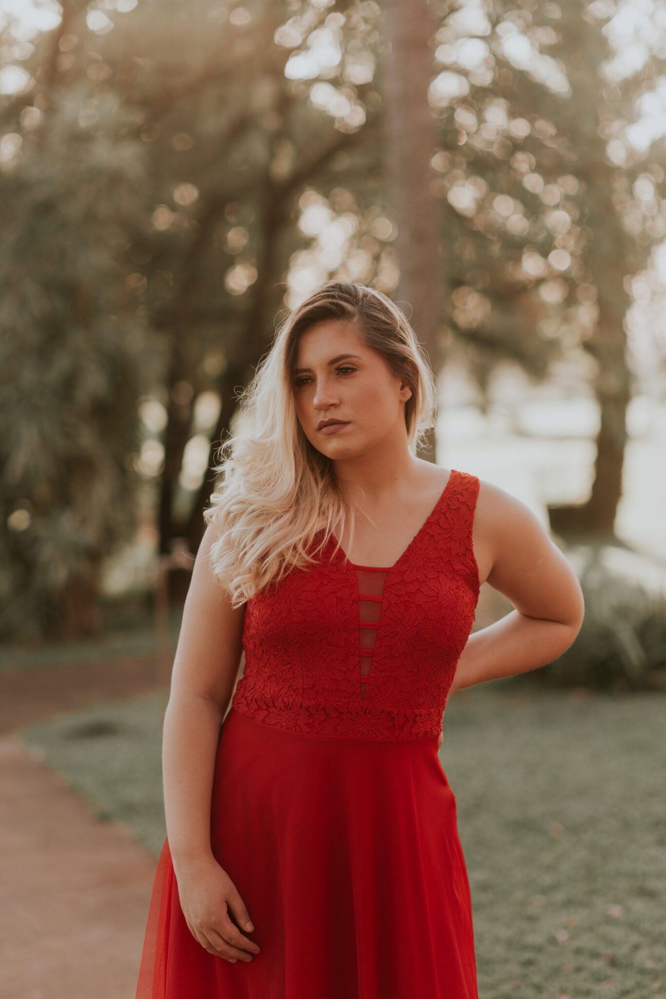 Vestido De Madrinha Vermelho - Imagem 2