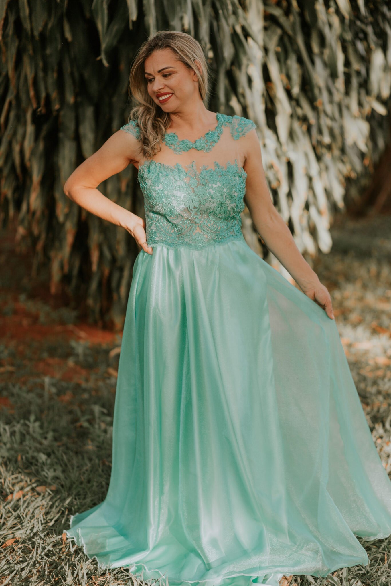 Vestido verde Thiphane