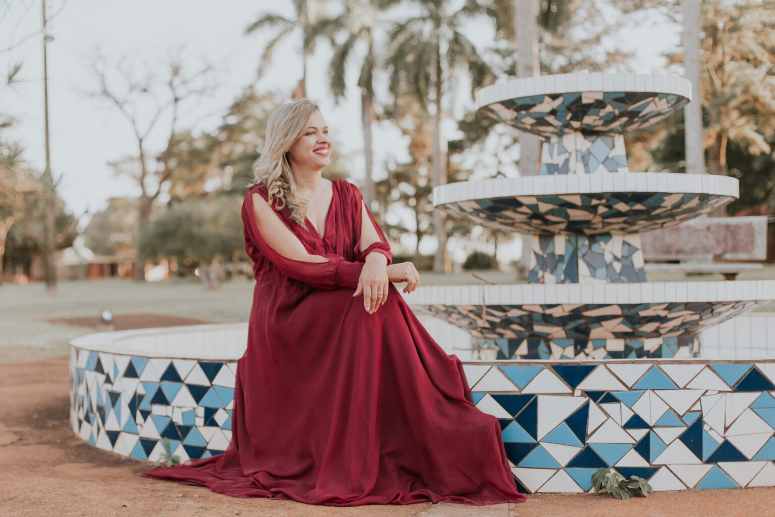 Vestido de Madrinha Marsala grapiado - Imagem 3