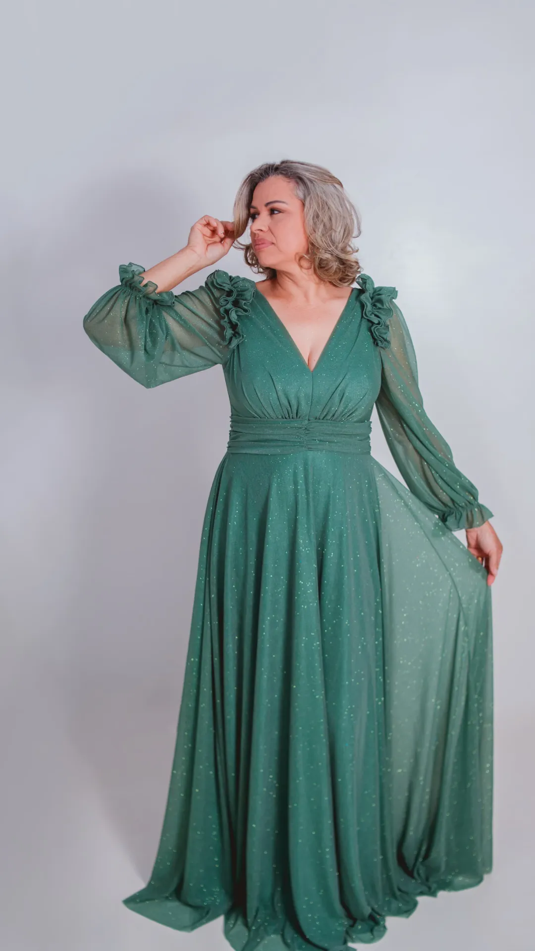Vestido de Madrinha Verde Floresta