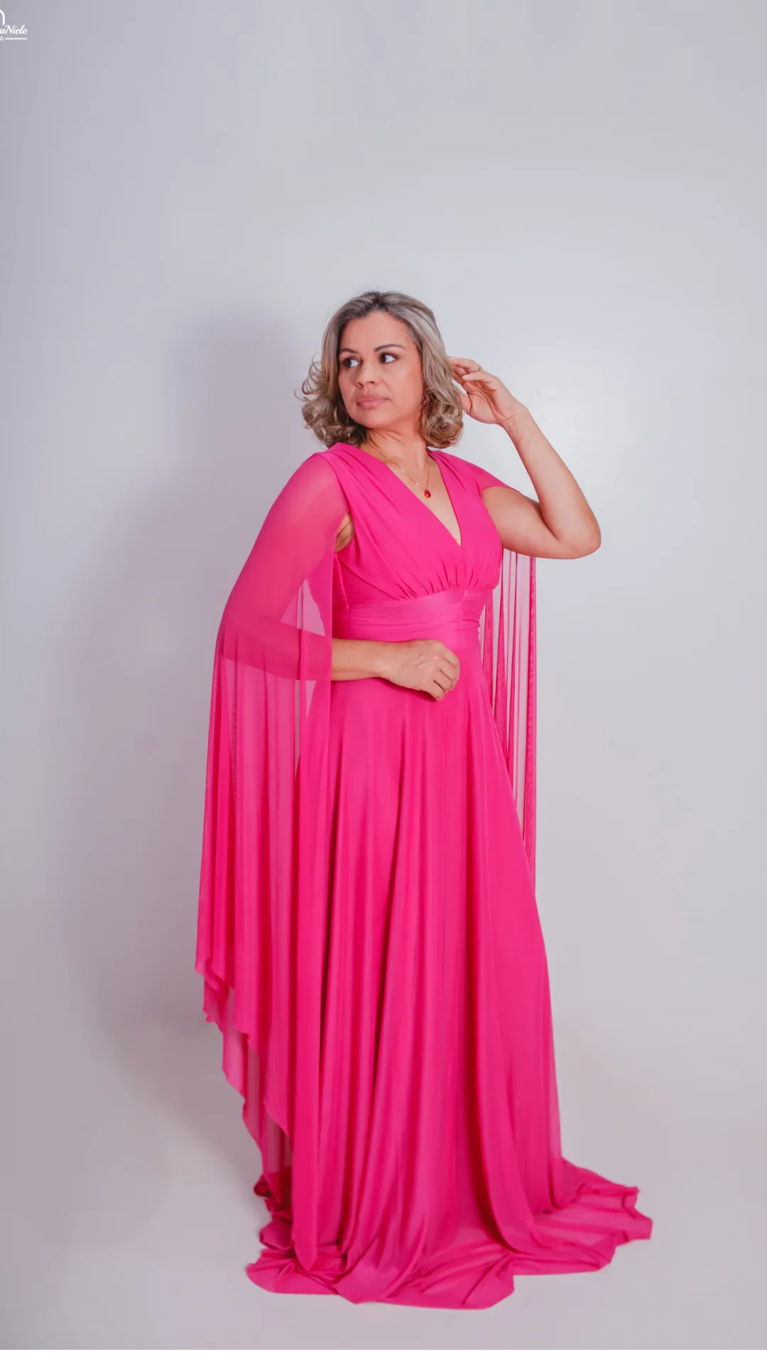 Vestido de Madrinha Rosa Vibrante
